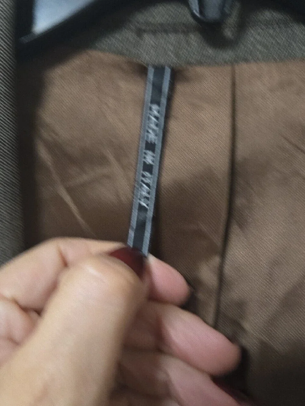 ADouble-Breasted Blazer in Olive Brown 52 L P2p 23 In